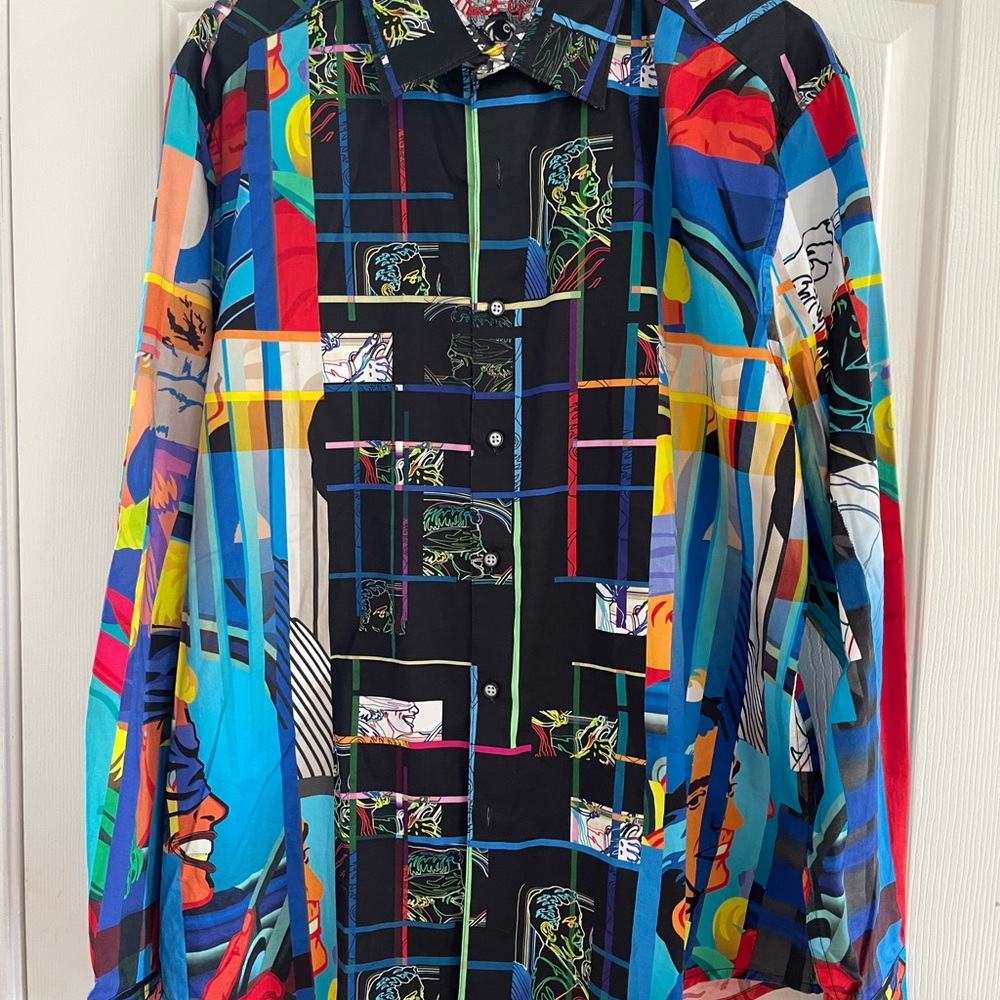 Robert Graham Multicolor Graphic Button Down Shirt